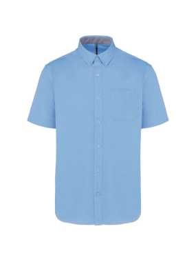 Pánska košeľa (Kariban MEN'S ARIANA III SHORT SLEEVE COTTON SHIRT) > modrá (sky) > S