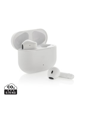 Tunevo bezdrôtové slúchadlá z recyklovaného plastu RCS > biela