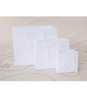 Papierová taška (LUXURY LINE) > biela > 32x10x28 cm