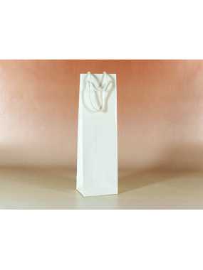 Papierová taška (LUXURY LINE) > biela > 12x9x39 cm