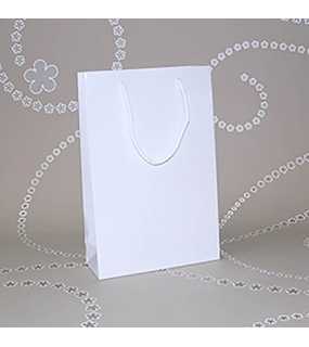 Papierová taška (LUXURY LINE) > biela > 22x10x27 cm