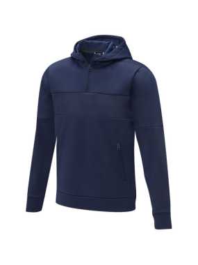 Pánský svetr s kapucí a polopropínacím zipem Sayan > modrá (navy) > 3XL
