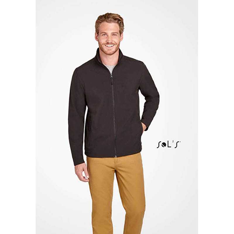 Pánska mikina (SOLS RACE MEN MEN'S SOFTSHELL ZIP JACKET) > čierna > 2XL