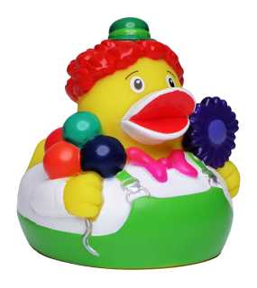 Kačička do vane (MBW Squeaky duck clown) > viacfarebná
