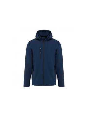 Unisex bunda (KARIBAN UNISEX 3-LAYER SOFTSHELL HOODED JACKET) > modrá (navy) > L