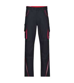 Pánske pracovné nohavice(JN Workwear Pants-Level 2) > šedá (carbon) / červená > 48