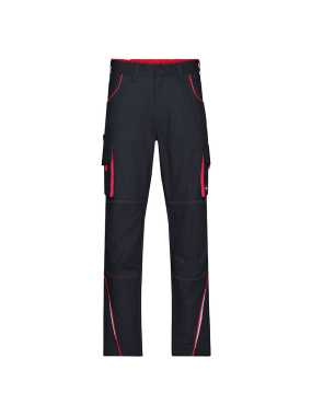 Pánske pracovné nohavice(JN Workwear Pants-Level 2) > šedá (carbon) / červená > 62