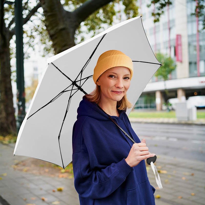 Skladací dáždnik (FARE Mini umbrella Tube) > biela / čierna