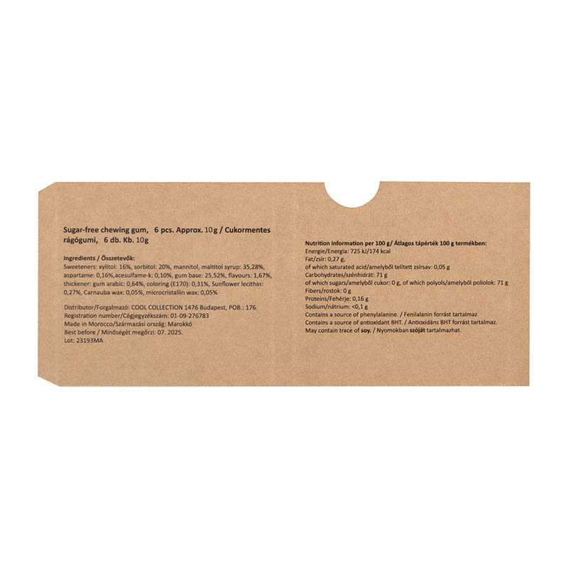 | Žuvačka na zákazku > prírodná