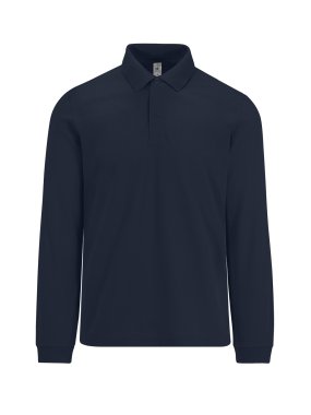 Pánska polokošeľa (B&C MY POLO 180 LSL) > modrá (navy) > 5XL