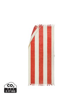 Plážová osuška VINGA Valmer > červená / biela