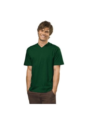 Pánske tričko(Classic-T V-neck STEDMAN) > zelená (bottle) > XL