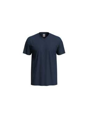 Pánske tričko(Classic-T V-neck STEDMAN) > modrá (midnight) > 3XL