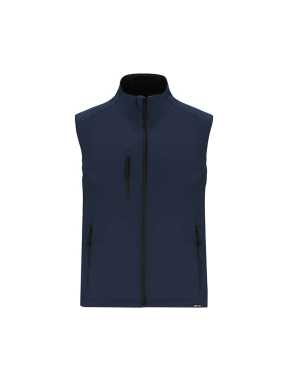 RPET softshellová bodywarmer vesta > modrá (navy) > L