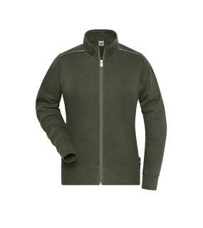 Dámska mikina (JN Ladies Workwear Sweat-Jacket SOLID) > zelená (olive) > M