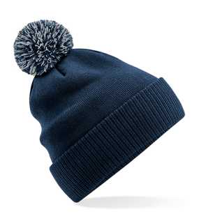Unisex čiapka (Beechfield Recycled Snowstar Beanie)>modrá/šedá (french navy/light grey)