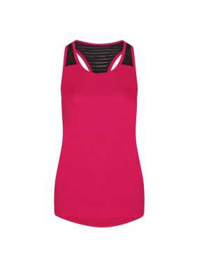 Dámske tielko (Just Cool WOMEN'S COOL SMOOTH WORKOUT VEST)>ružová (hot) / čierna (jet)>XL