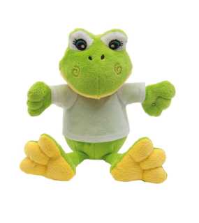 Plyšová žaba > zelená / biela