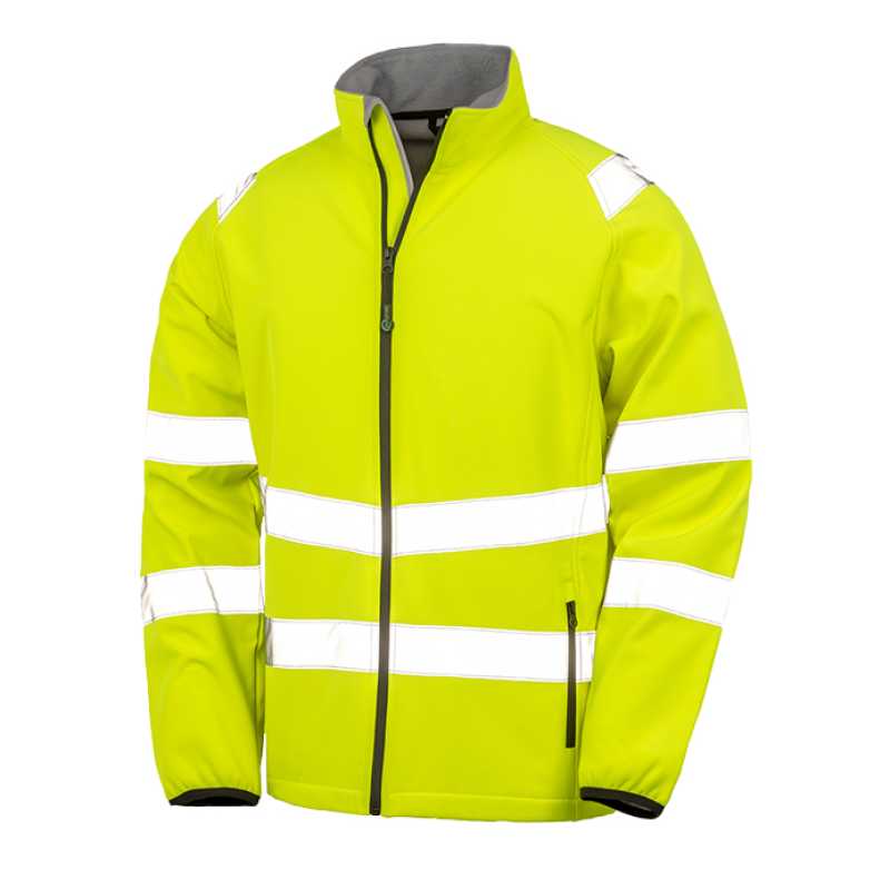 Unisex bunda (RESULT Recycled Printable Safety Softshell Jacket) > žltá > 3XL