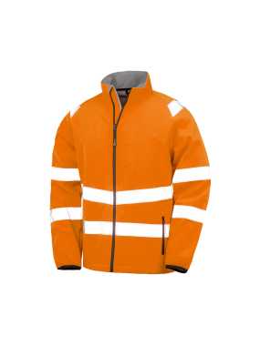 Unisex bunda (RESULT Recycled Printable Safety Softshell Jacket) > oranžová (flo) > M