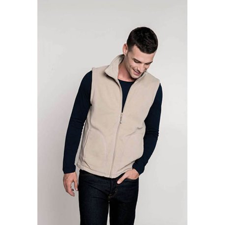 Pánska fleece vesta (KARIBAN LUCA FLEECE GILET) > béžová > 3XL