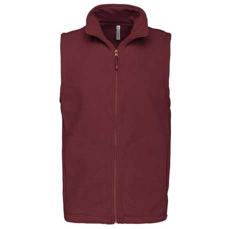 Pánska fleece vesta (KARIBAN LUCA FLEECE GILET) > červená (wine) > 2XL