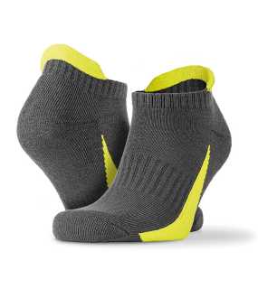 Ponožky (SPIRO 3-PACK SPORTS SNEAKER SOCKS) > šedá / zelená (lime) > L/XL