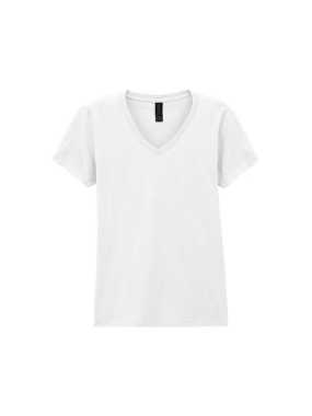 Dámske tričko (GILDAN SOFTSTYLE LADIES V-NECK T-SHIRT) > biela > XL