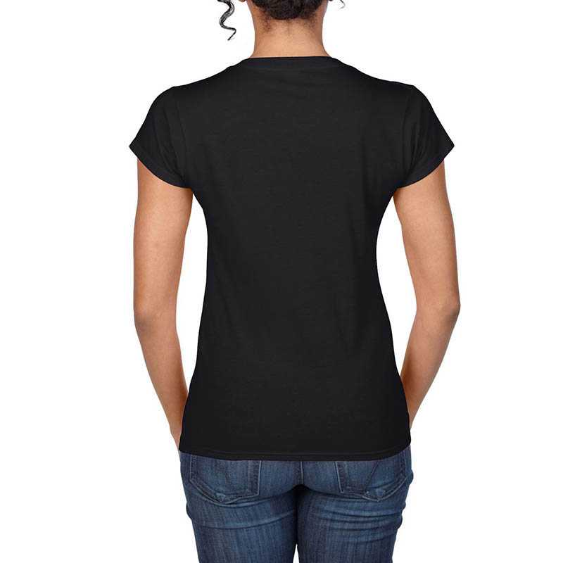 Dámske tričko (GILDAN SOFTSTYLE LADIES V-NECK T-SHIRT) > čierna > 2XL