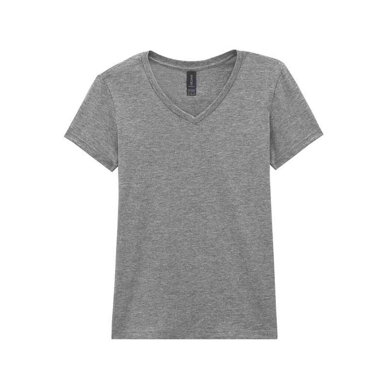 Dámske tričko (GILDAN SOFTSTYLE LADIES V-NECK T-SHIRT) > šedá (rssport) > 2XL