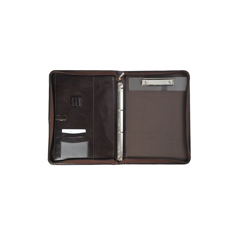 Spisovka kožená A4 so zipsom > hnedá (dark)