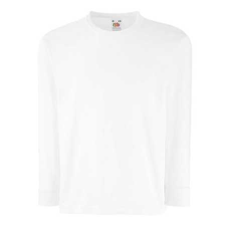 Detské tričko (FRUIT OF THE LOOM Kids Long Sleeve Valueweight T) > biela > 5/6