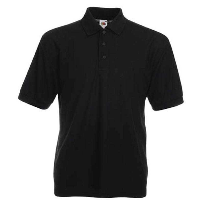 Pánska polokošeľa (FRUIT OF THE LOOM 65/35 Polo) > čierna > L