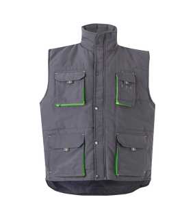 Pánska vesta (VELILLA TWO-TONE PADDED VEST) > šedá / zelená (lime) > S