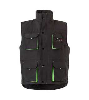 Pánska vesta (VELILLA TWO-TONE PADDED VEST) > čierna / zelená (lime) > S