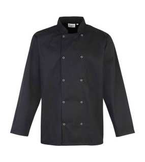 Kuchárska bunda (PREMIER LONG SLEEVE PRESS STUD CHEF'S JACKET) > čierna > L