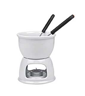 Sada na čokoládové fondue pre 2 osoby > biela