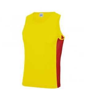 Pánske tielko (Just Cool MEN'S COOL CONTRAST VEST) > žltá (sun) / červená (fire) > S