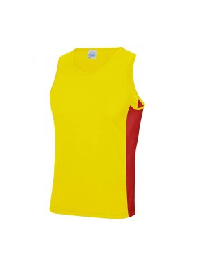 Pánske tielko (Just Cool MEN'S COOL CONTRAST VEST) > žltá (sun) / červená (fire) > S