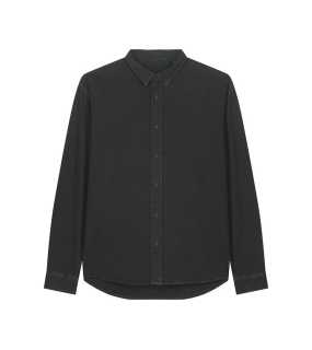 Unisex košeľa (STANLEY\STELLA Worker) > čierna (g. dyed rock) > L