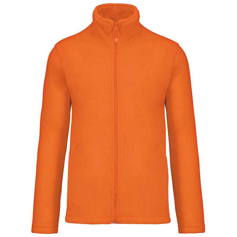 Pánska fleece bunda(KARIBAN FALCO-FULL ZIP MICROFLEECE JACKET)>oranžová(fluorescent)>2XL