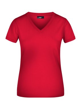 Dámske tričko (JN Ladies' V-T) > červená > M