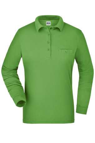Dámska pracovná polokošeľa(DAIBER Ladies Workwear Polo Pocket Longsleeve)>zelená (lime)>S