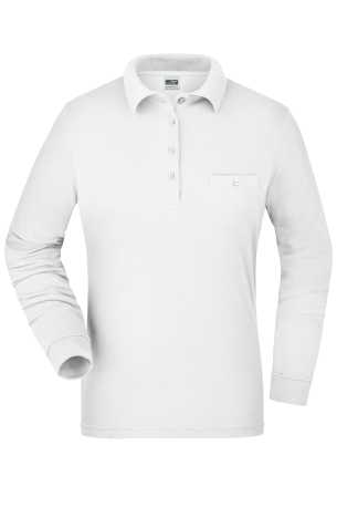 Dámska pracovná polokošeľa(DAIBER Ladies Workwear Polo Pocket Longsleeve) > biela > S
