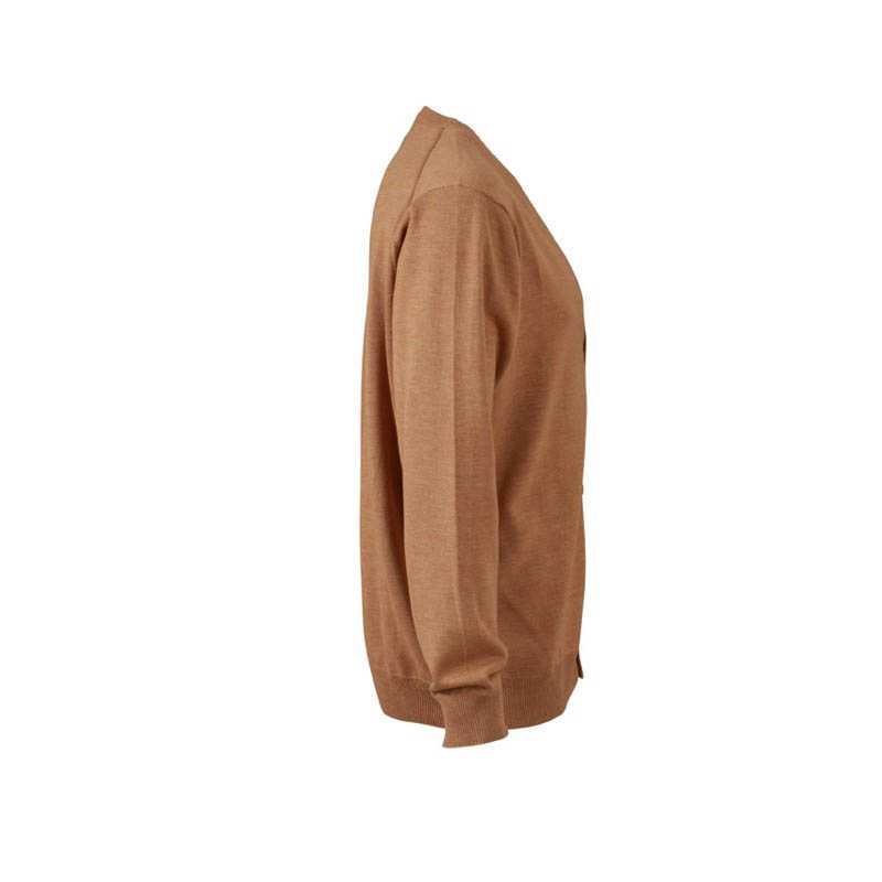 Pánsky sveter (JN Men's V-Neck Cardigan) > hnedá (camel) > S