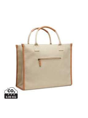 Kancelárska taška VINGA Bosler z RCS recykl. canvas > hnedá (greige)