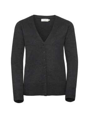 Dámsky sveter(V-Neck Knitted Cardigan RUSSELL) > šedá (charcoal marl) > M