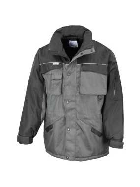 Unisex bunda (RESULT WORKGUARD HEAVY DUTY COMBO COAT) > šedá / čierna > L
