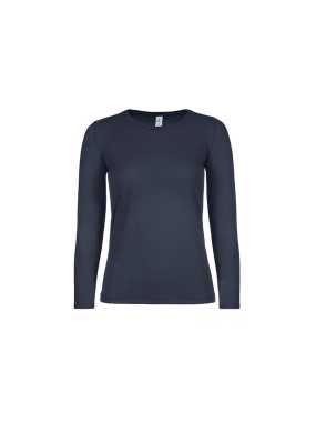 Dámske tričko (B&C E150 LSL /WOMEN) > modrá(navy) > XL