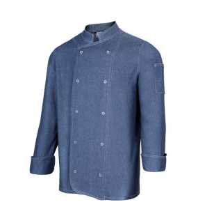 Kuchárska bunda (VELILLA LS DENIM CHEF JACKET) > modrá (dark denim) > XL